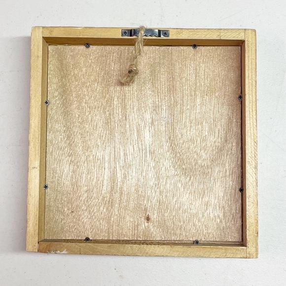 3 for $10 🛍️ Boho Chic Wooden Hanging Wall Art Deco Picture 8x8 Square - Picture 5 of 5